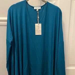 Grace & Lace Dolman tunic tee, NWT SZ S/M color blue lagoon